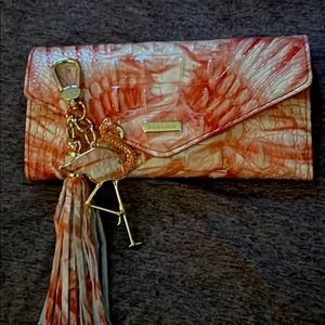 NWT Brahmin Flamingo charm and Veronica wallet!!